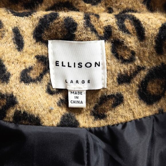 Ellison Women’s Leopard Print Coat Mobwife Statement Vintage Inspired Glam L - Picture 10 of 10